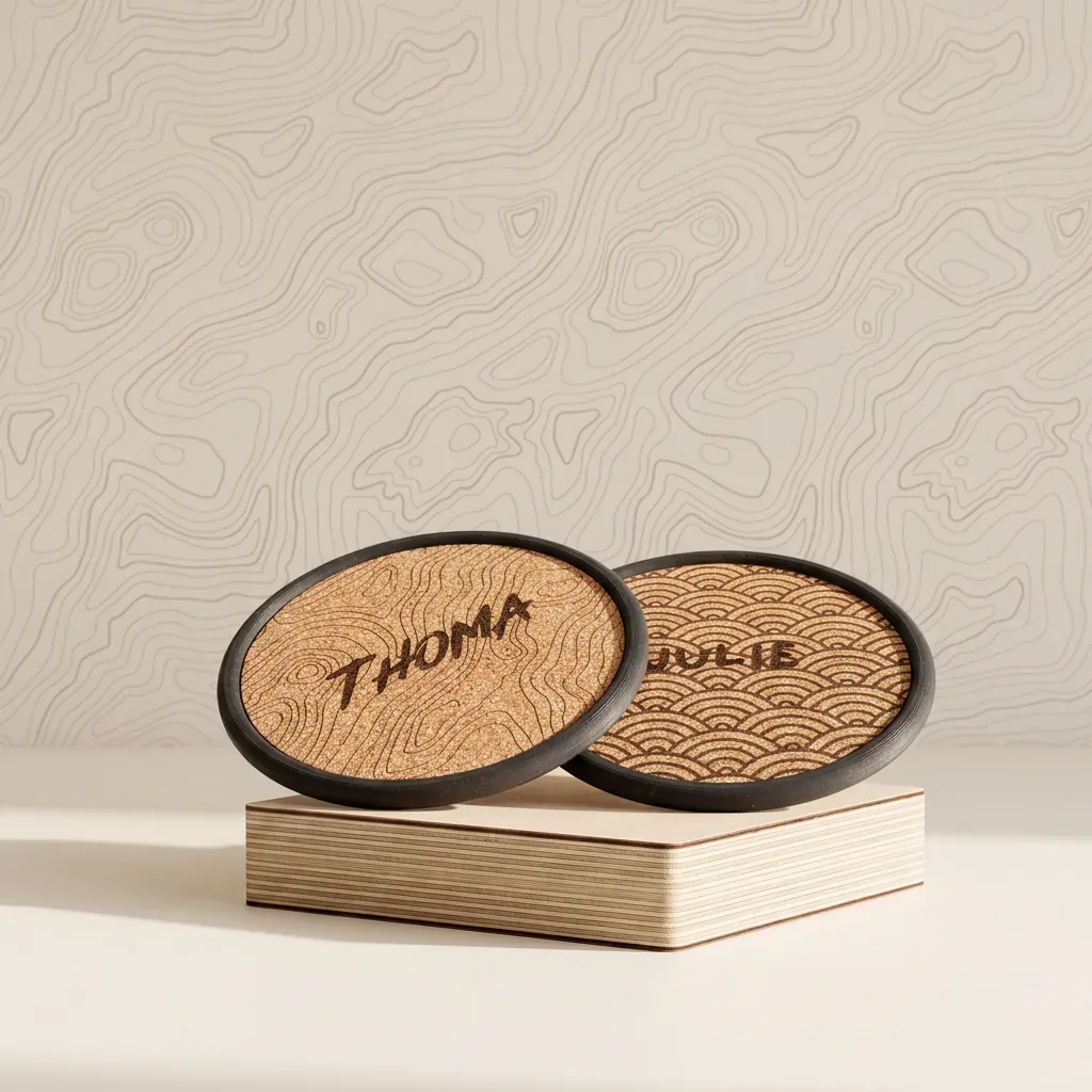 Sous-verres gravés